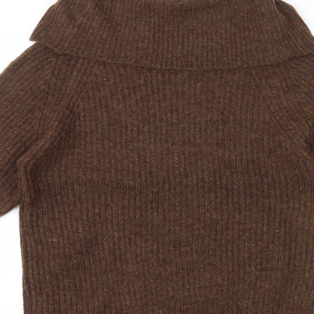 George Womens Brown Roll Neck Polyester Pullover Jumper Size S