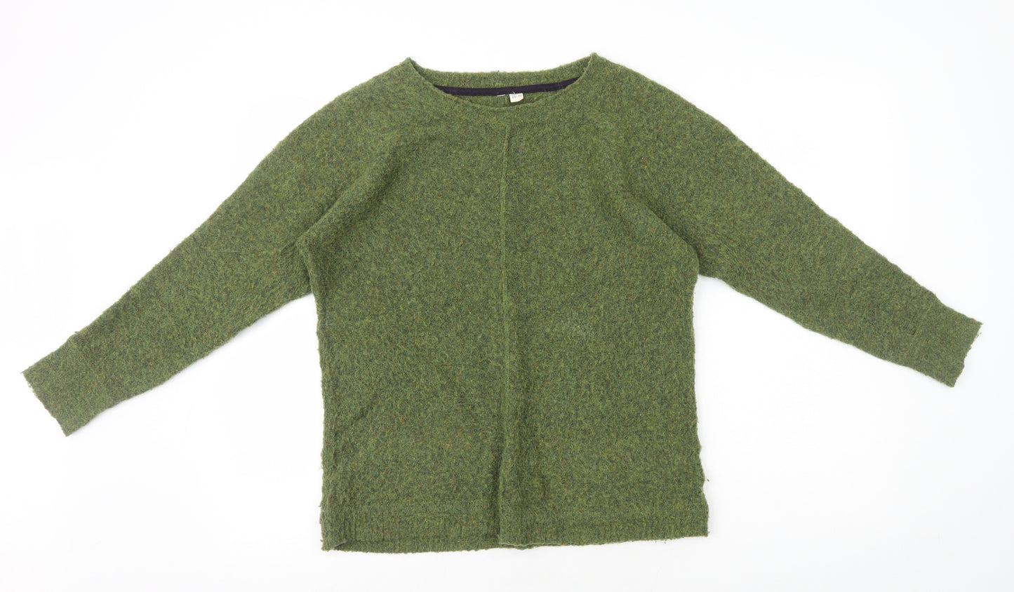 White Stuff Womens Green Round Neck Acrylic Pullover Jumper Size 8