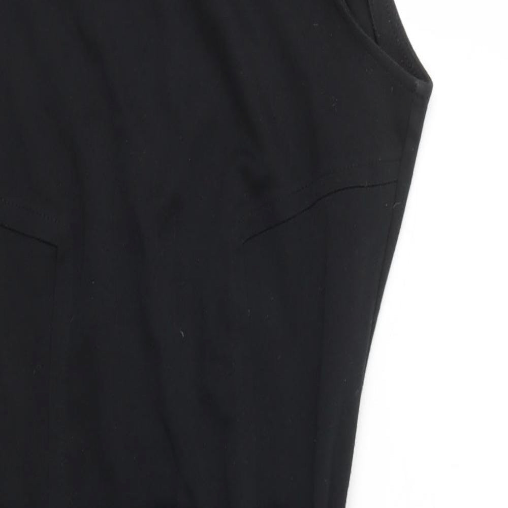 George Womens Black Polyester Pencil Dress Size 10 Boat Neck Pullover