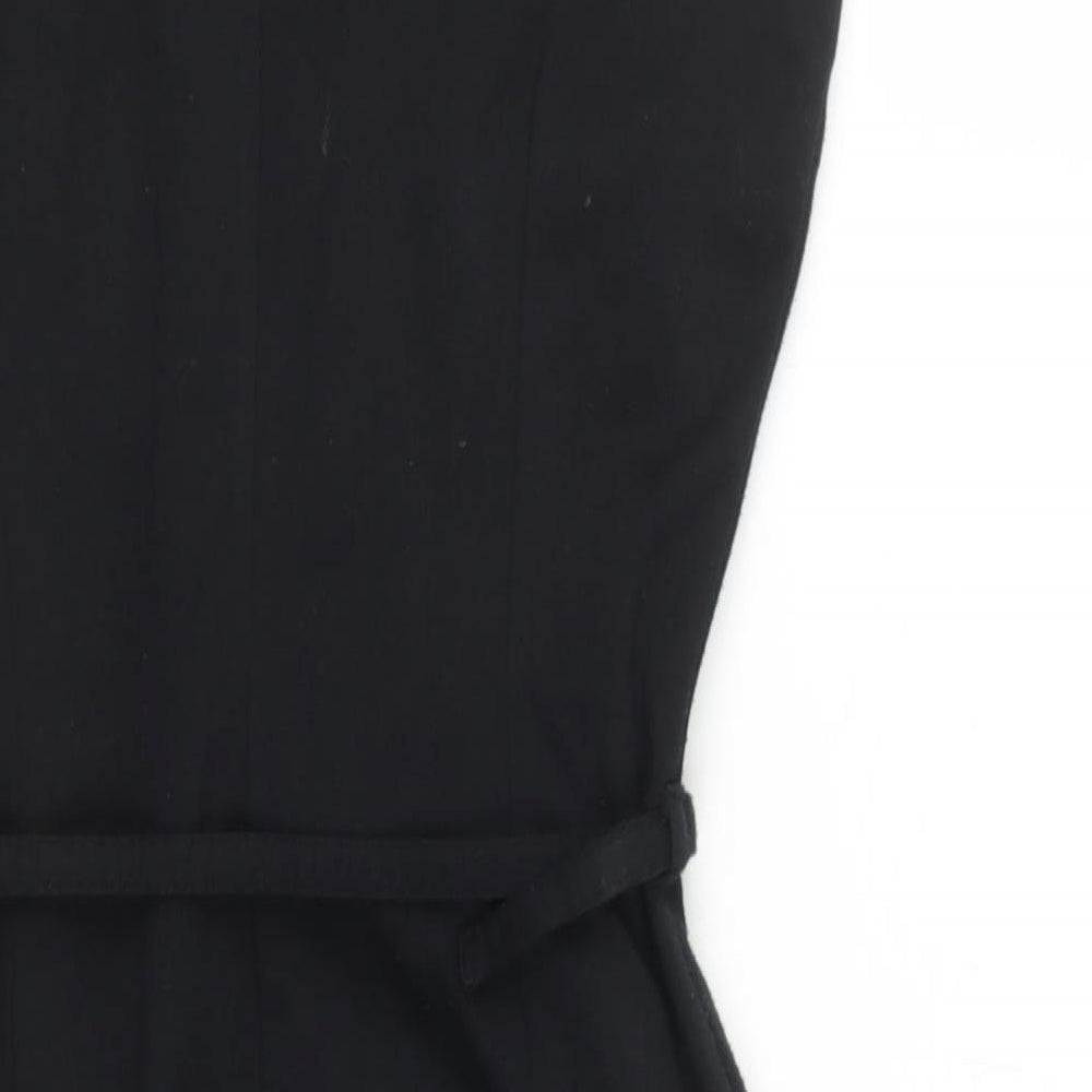George Womens Black Polyester Pencil Dress Size 10 Boat Neck Pullover