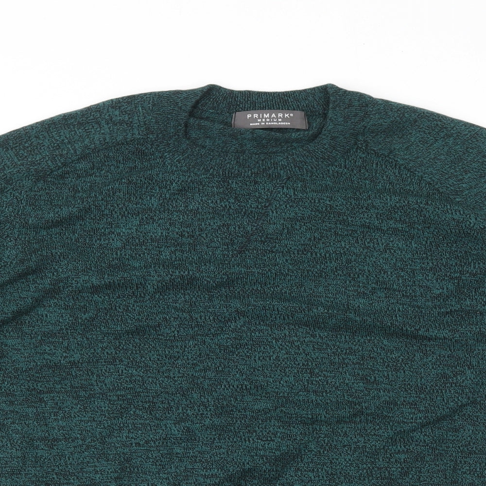 Primark Mens Green Round Neck Cotton Pullover Jumper Size M