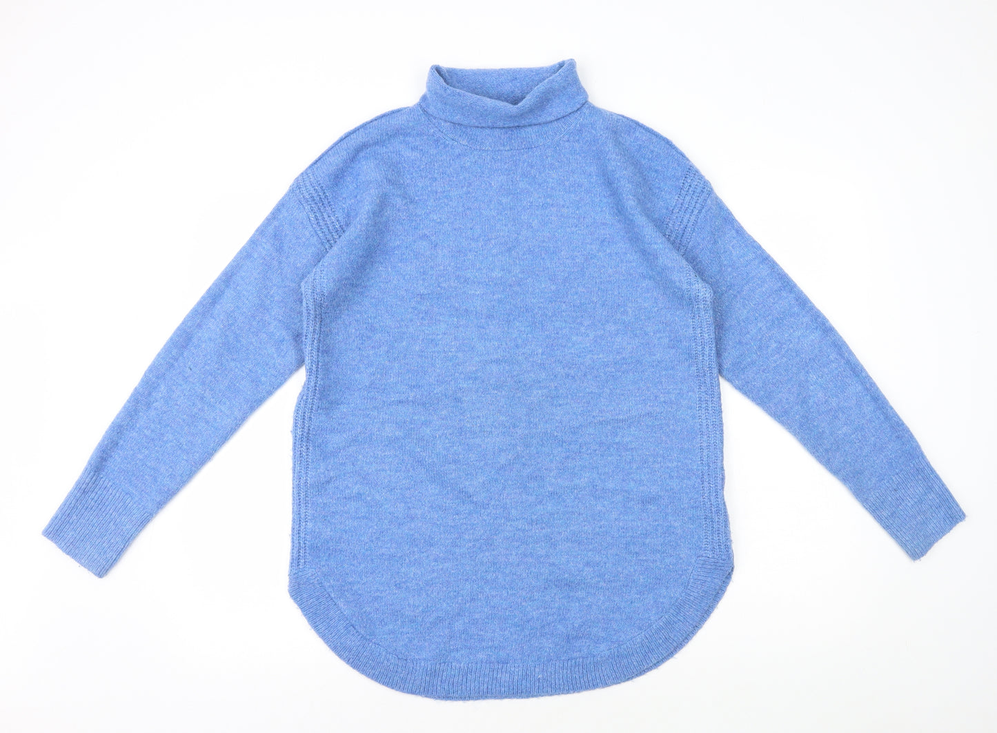 Gap Womens Blue Roll Neck Acrylic Pullover Jumper Size M