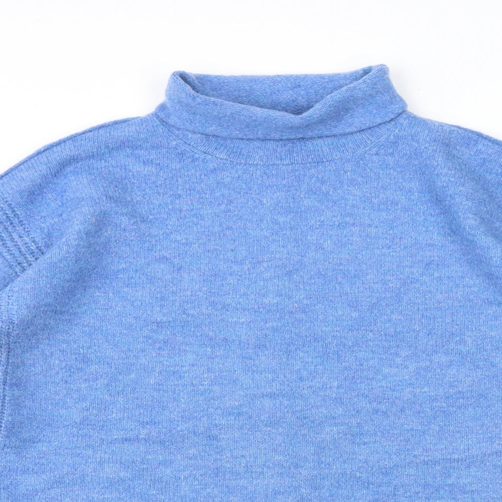 Gap Womens Blue Roll Neck Acrylic Pullover Jumper Size M