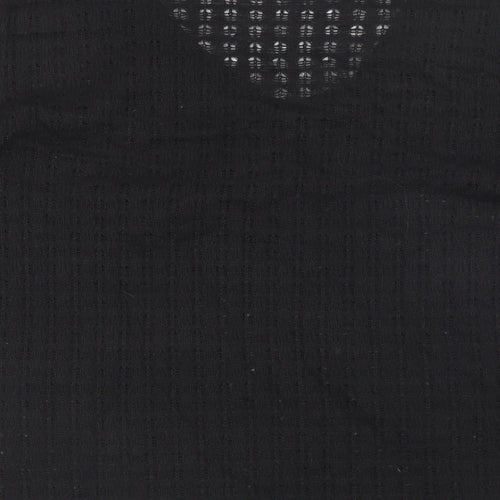 Cachon Womens Black Polyacrylate Fibre Basic T-Shirt Size M V-Neck