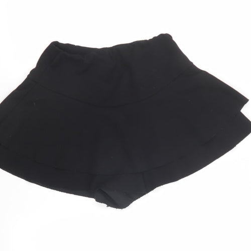 New Look Girls Black Polyester Flare Skort Size 14-15 Years Regular Pull On