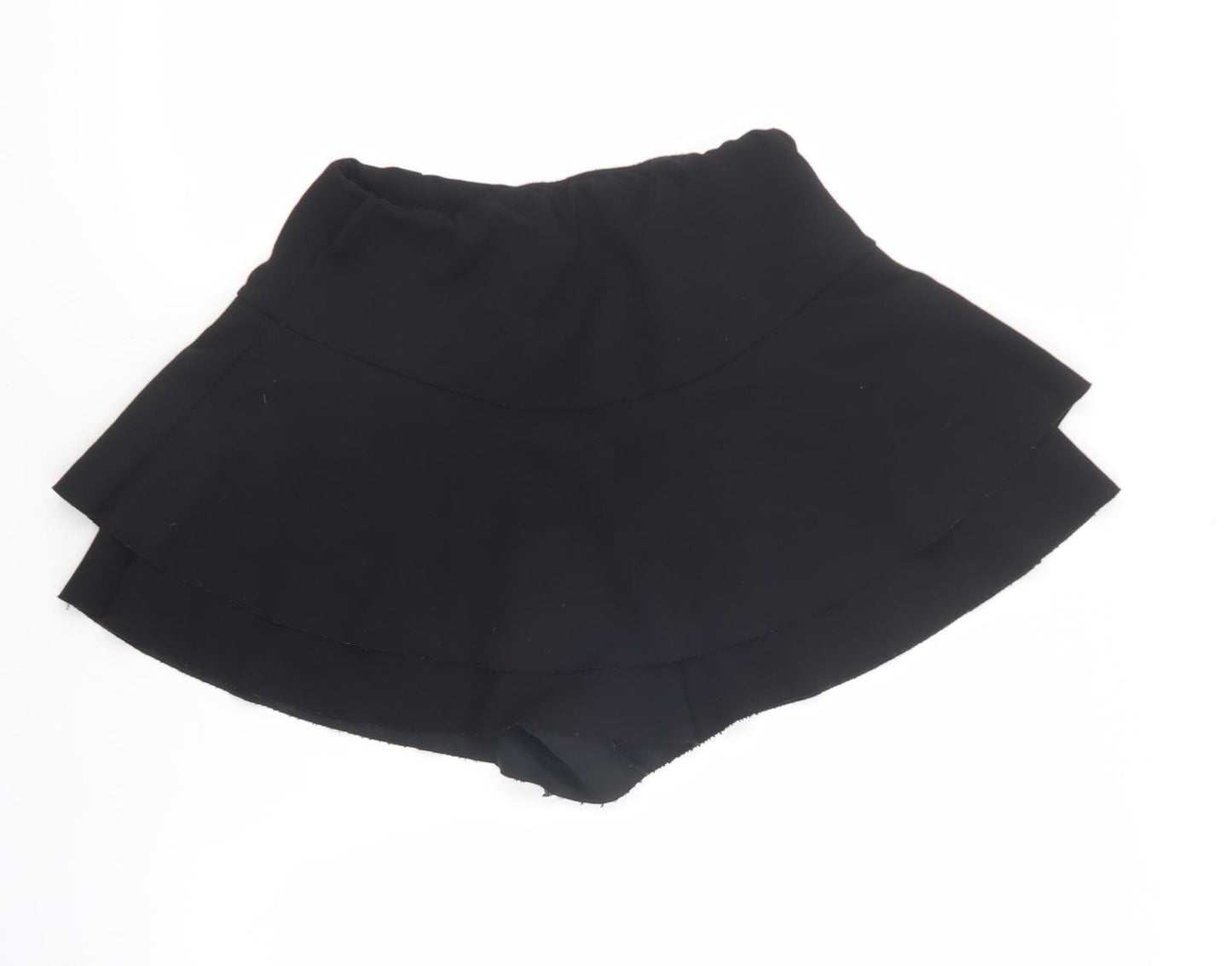 New Look Girls Black Polyester Flare Skort Size 14-15 Years Regular Pull On