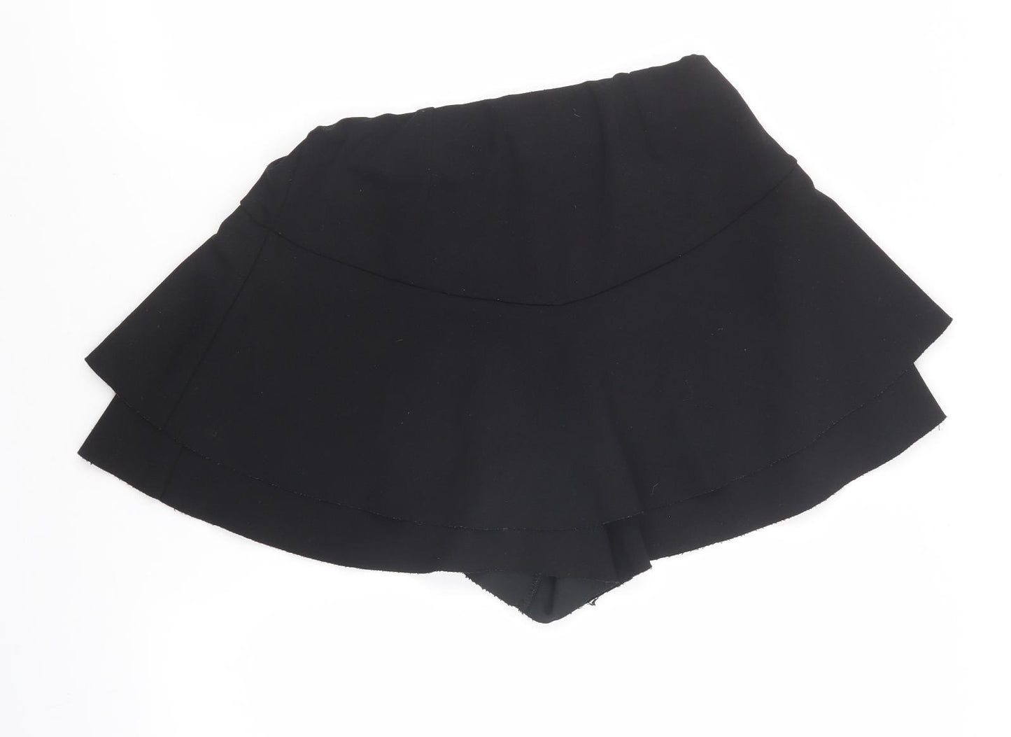 New Look Girls Black Polyester Flare Skort Size 14-15 Years Regular Pull On