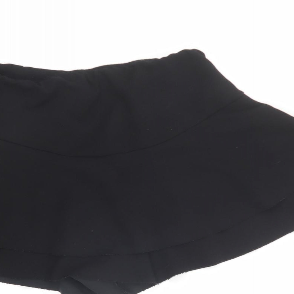 New Look Girls Black Polyester Flare Skort Size 14-15 Years Regular Pull On