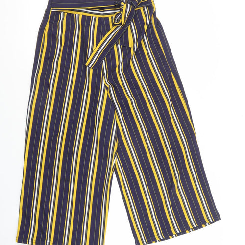 Cameo Rose Womens Multicoloured Striped Polyester Trousers Size 12 L20 in Regular Tie