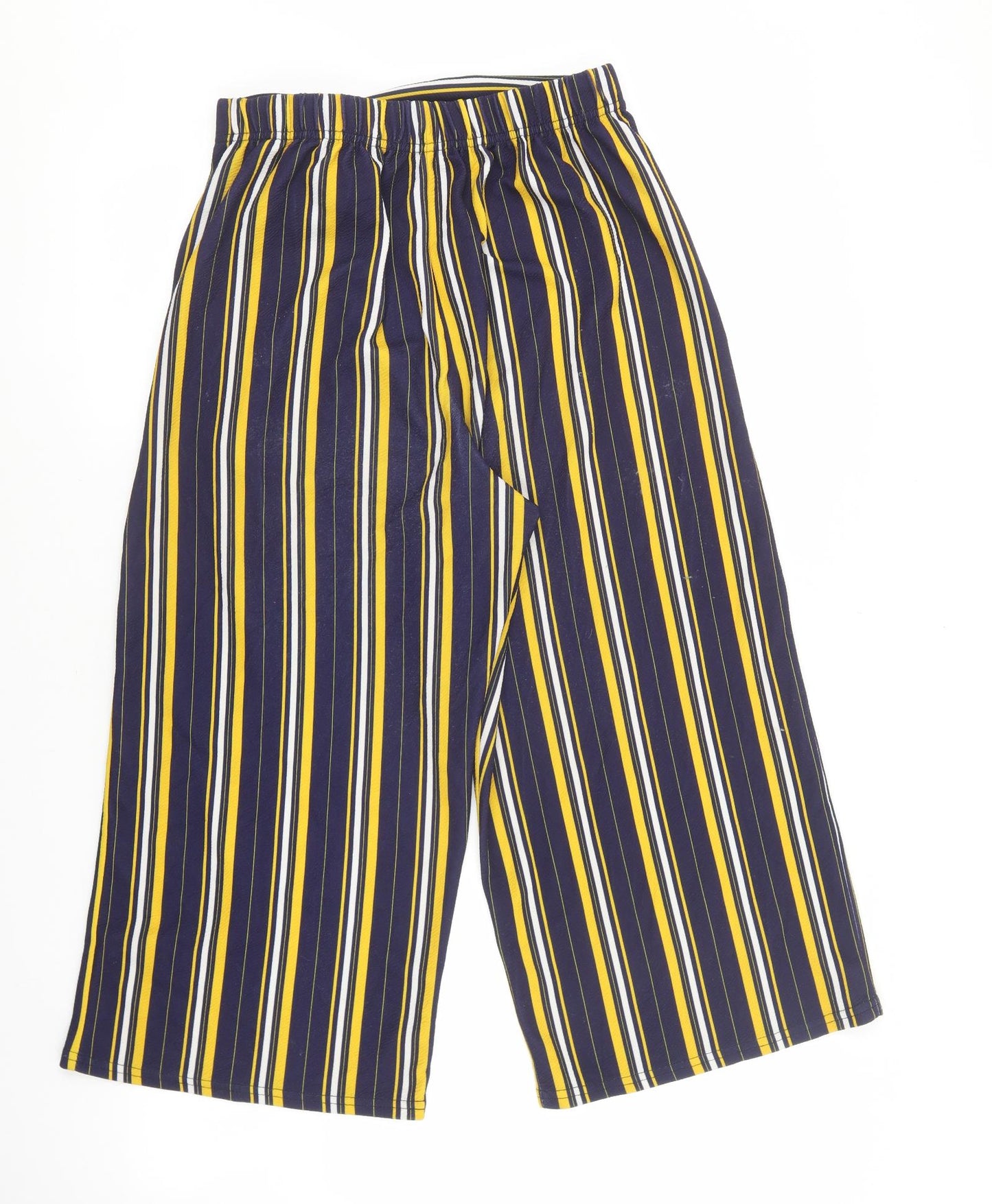 Cameo Rose Womens Multicoloured Striped Polyester Trousers Size 12 L20 in Regular Tie