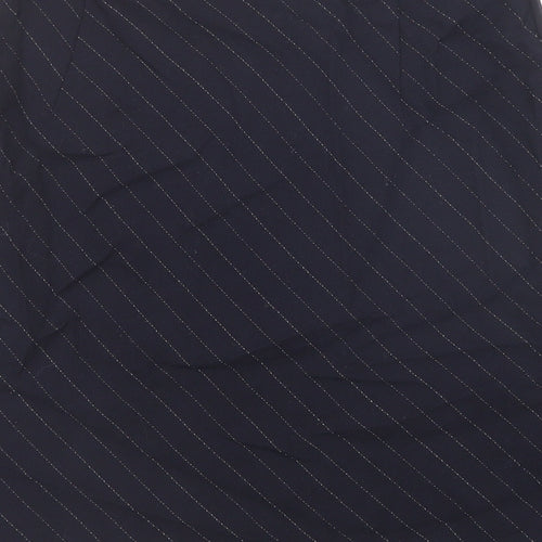 Planet Womens Black Striped Wool A-Line Skirt Size 10 Zip