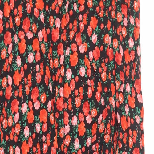 Primark Womens Multicoloured Floral Viscose Maxi Skirt Size 4 Zip
