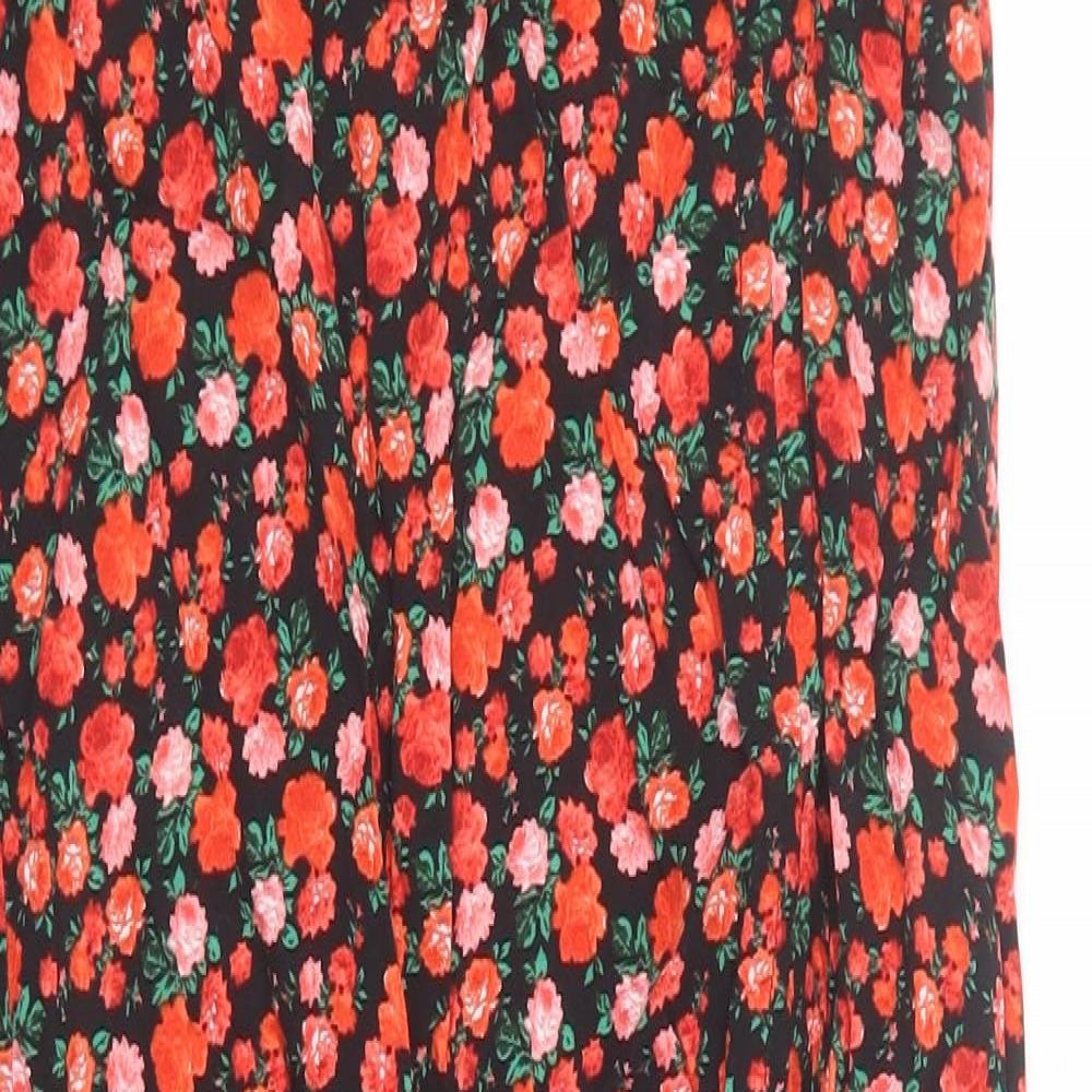Primark Womens Multicoloured Floral Viscose Maxi Skirt Size 4 Zip