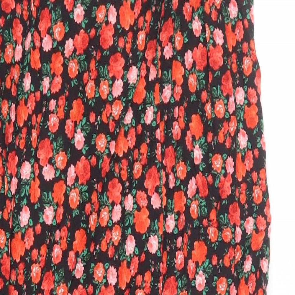 Primark Womens Multicoloured Floral Viscose Maxi Skirt Size 4 Zip