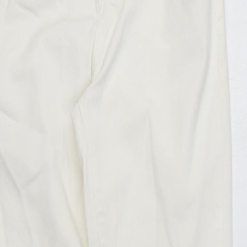 Wallis Womens White Cotton Skinny Jeans Size 8 L28 in Regular Zip