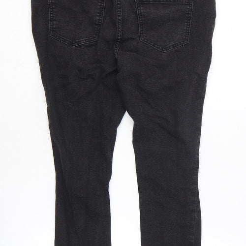 Boohoo Womens Black Cotton Skinny Jeans Size 10 L25 in Regular Button