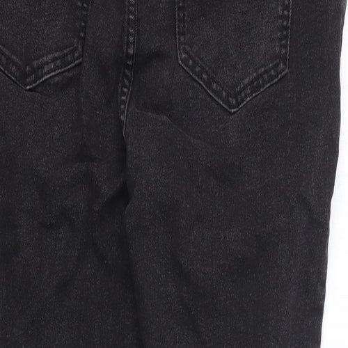 Boohoo Womens Black Cotton Skinny Jeans Size 10 L25 in Regular Button