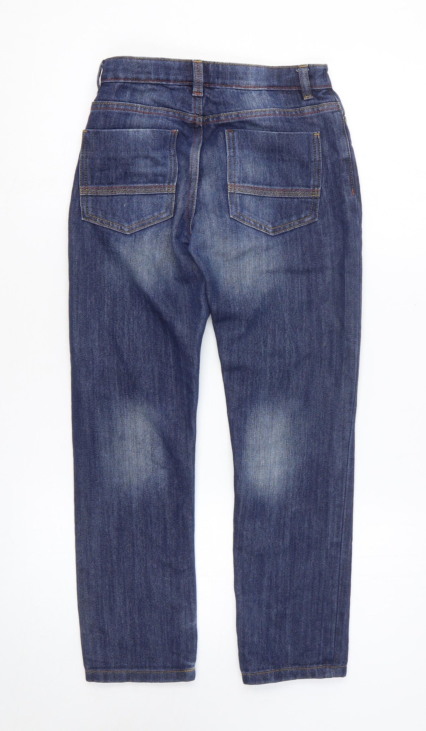 NEXT Boys Blue Cotton Straight Jeans Size 10 Years Regular Zip