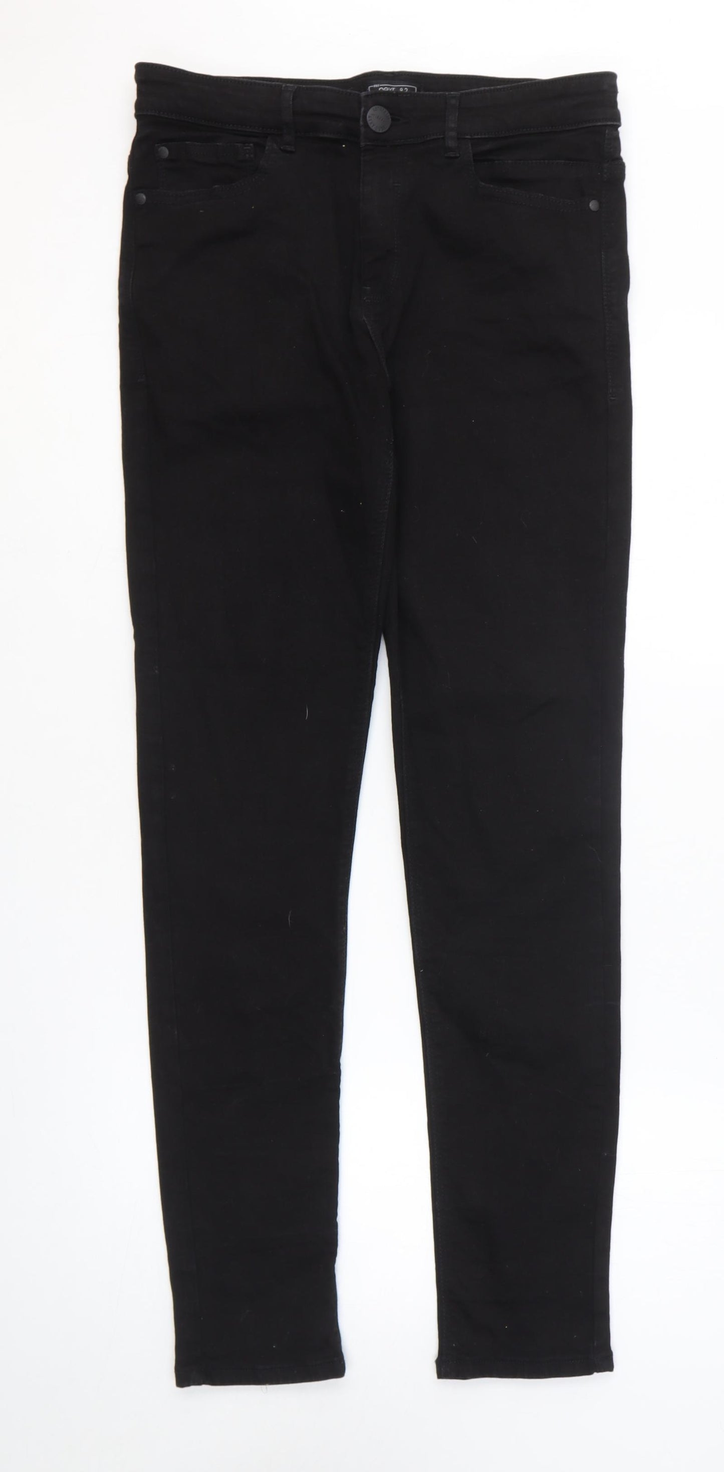 NEXT Girls Black Cotton Skinny Jeans Size 16 Years Regular Zip
