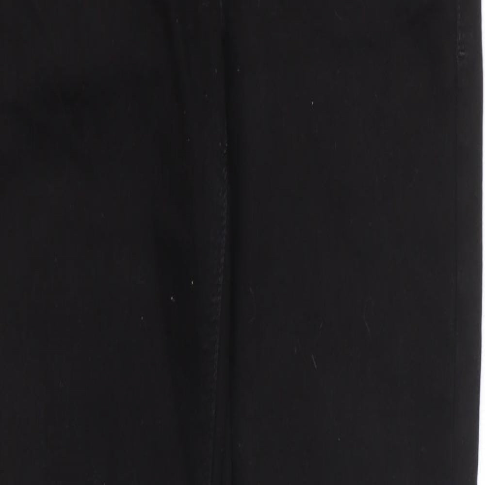 NEXT Girls Black Cotton Skinny Jeans Size 16 Years Regular Zip