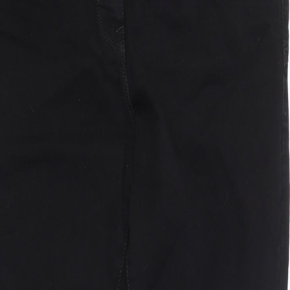 Preworn Womens Black Cotton Skinny Jeans Size 18 L28 in Regular Zip
