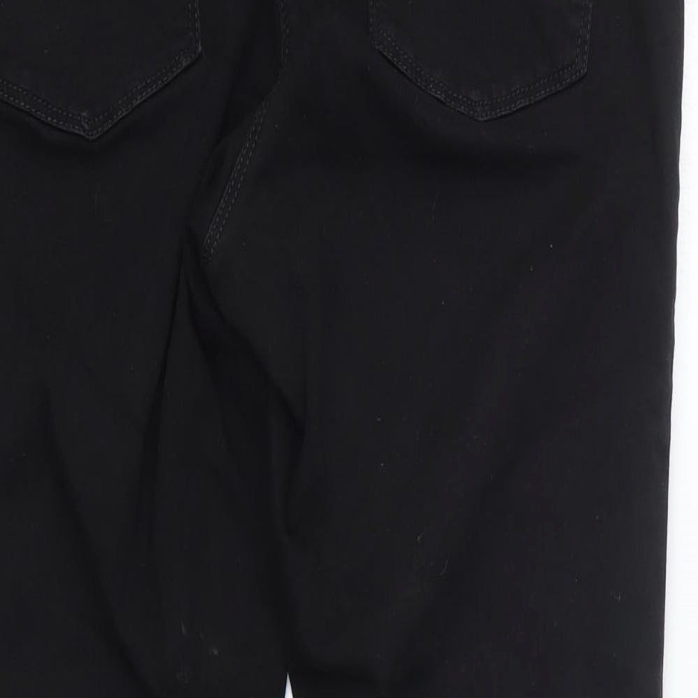 Preworn Womens Black Cotton Skinny Jeans Size 18 L28 in Regular Zip
