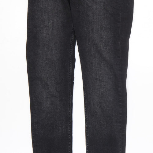 Preworn Womens Black Cotton Skinny Jeans Size 30 in L29 in Regular Zip