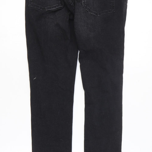 Preworn Womens Black Cotton Skinny Jeans Size 30 in L29 in Regular Zip