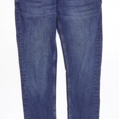 Denim & Co. Womens Blue Cotton Skinny Jeans Size 32 in L32 in Regular Zip