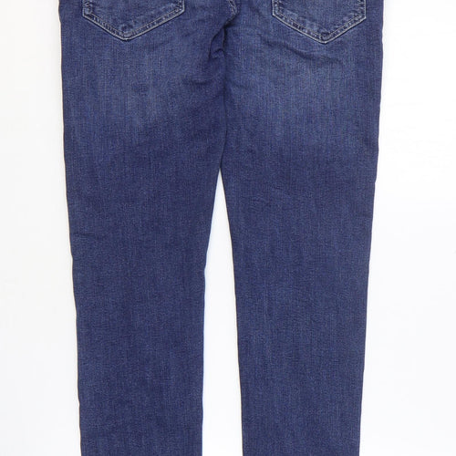 Denim & Co. Womens Blue Cotton Skinny Jeans Size 32 in L32 in Regular Zip