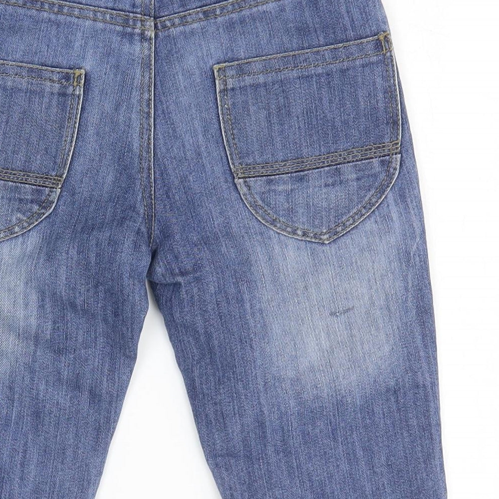 Primark Boys Blue Cotton Bermuda Shorts Size 8-9 Years Regular Zip