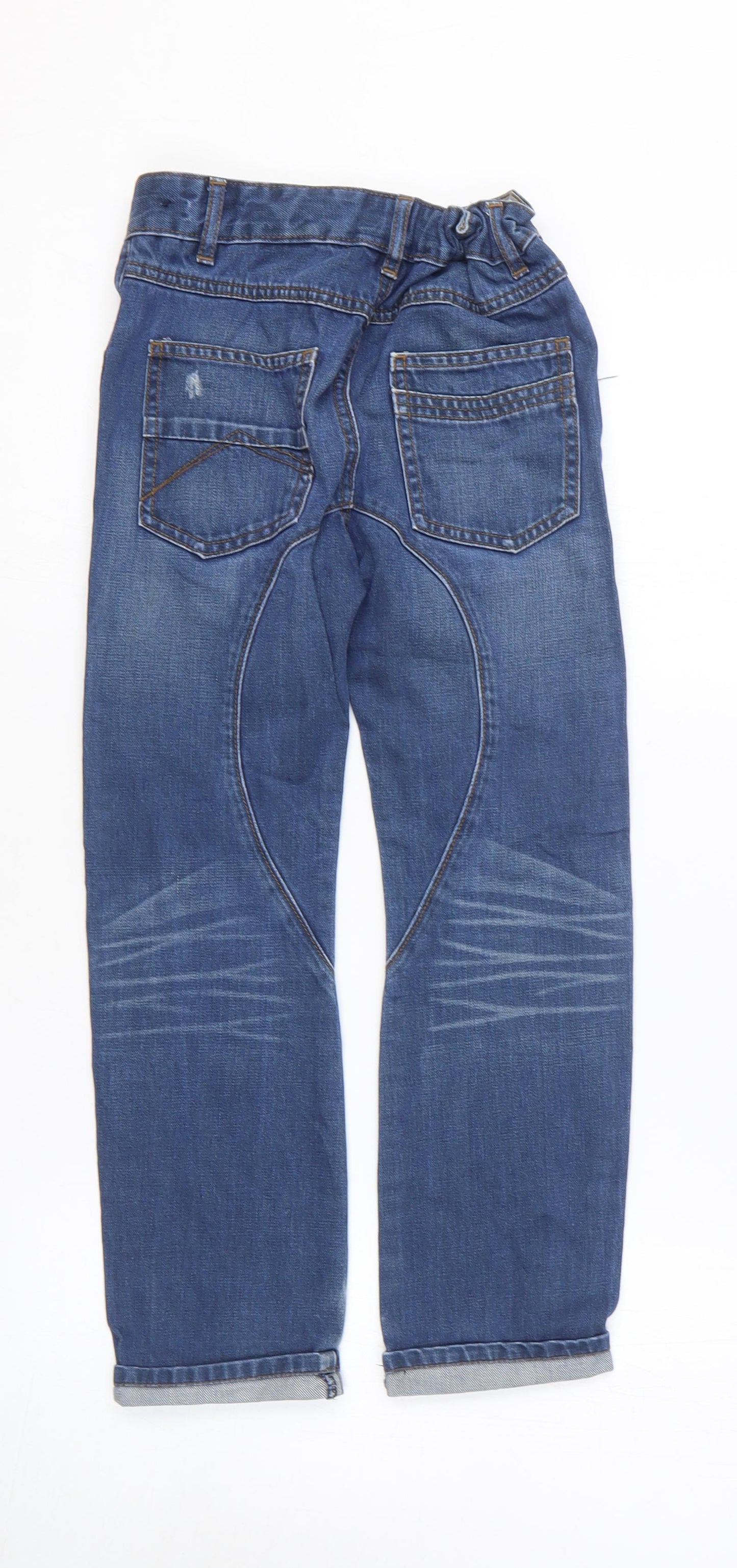 TU Boys Blue Cotton Straight Jeans Size 8 Years Regular Zip