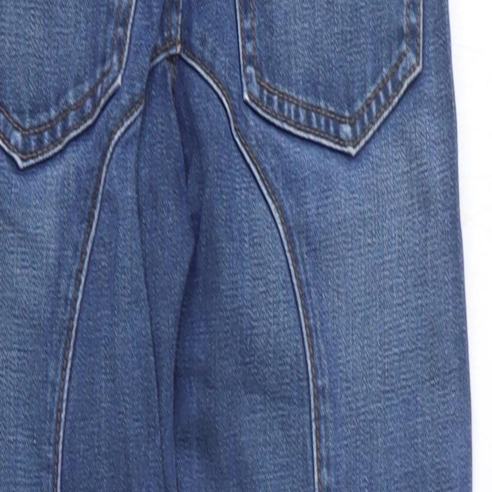 TU Boys Blue Cotton Straight Jeans Size 8 Years Regular Zip
