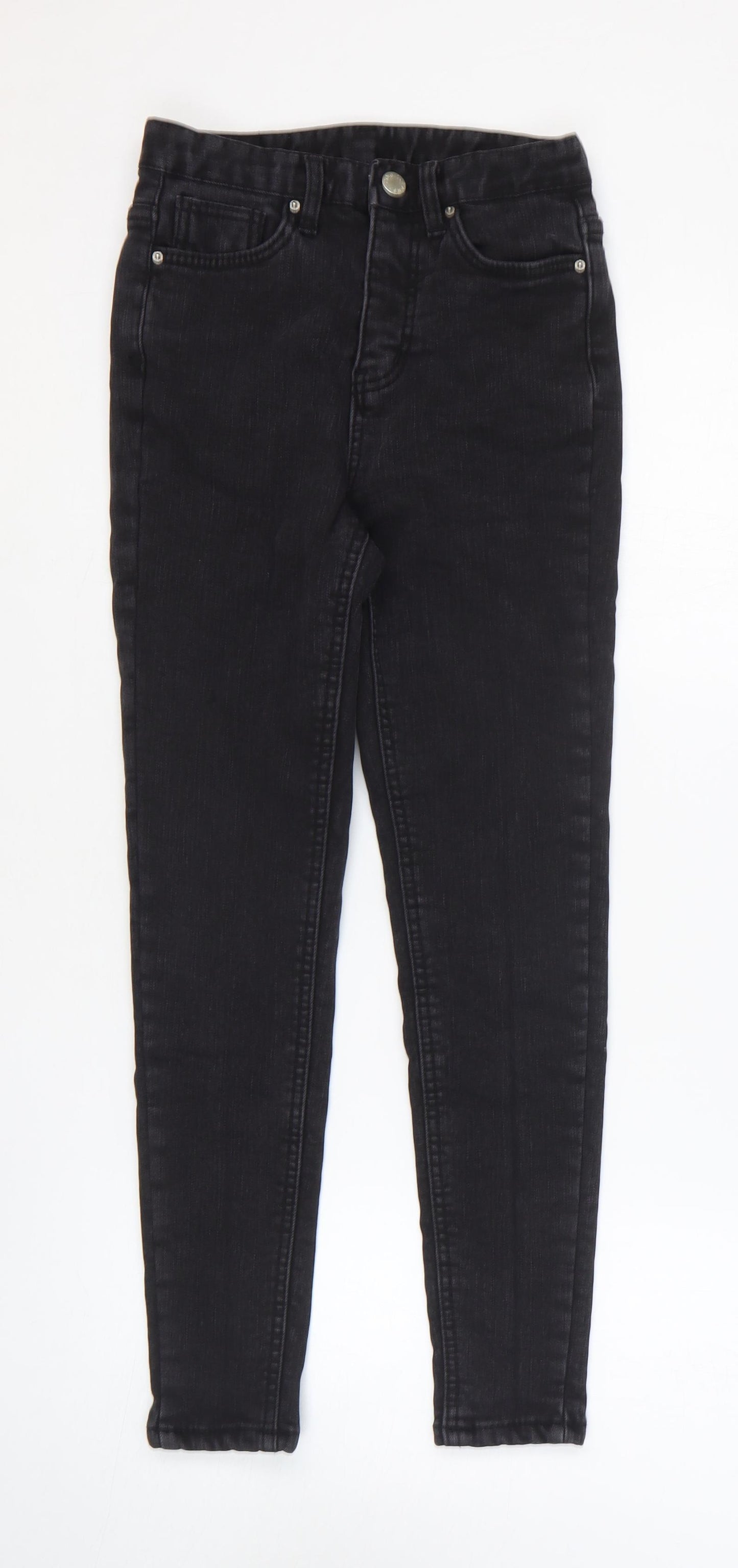 Preworn Womens Black Cotton Skinny Jeans Size 25 in L24 in Regular Zip