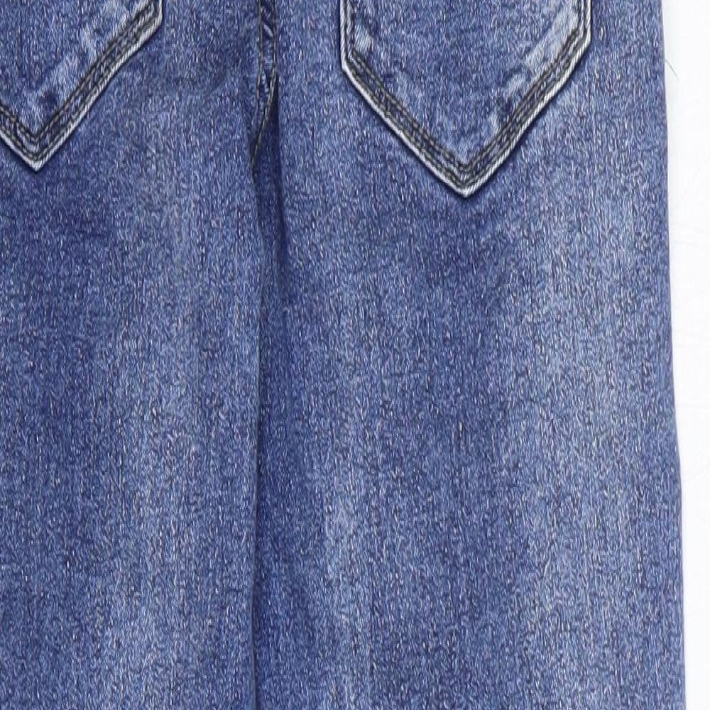 NEXT Boys Blue Cotton Skinny Jeans Size 9 Years Regular Zip