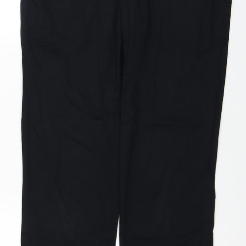 Warehouse Womens Black Cotton Straight Jeans Size 10 L26 in Regular Zip