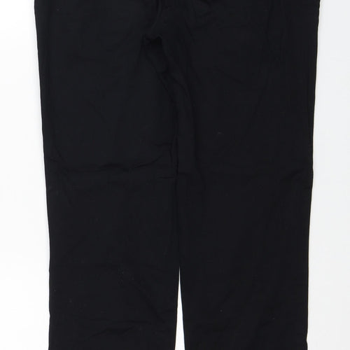Warehouse Womens Black Cotton Straight Jeans Size 10 L26 in Regular Zip