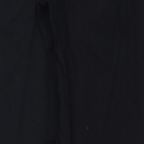 Warehouse Womens Black Cotton Straight Jeans Size 10 L26 in Regular Zip