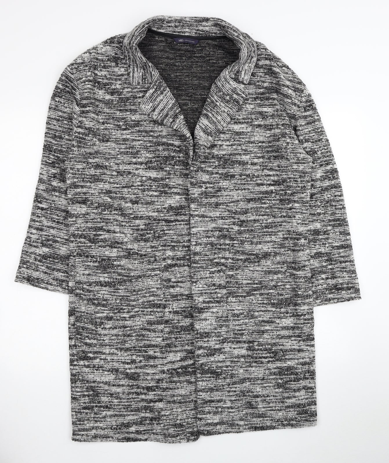 Marks and Spencer Womens Grey Overcoat Coat Size 12
