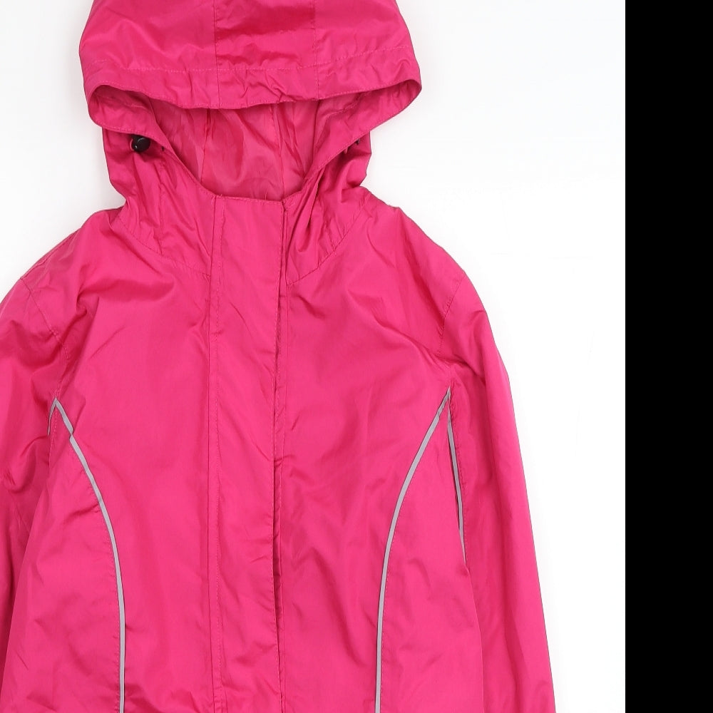 Crane Womens Pink Windbreaker Coat Size 8 Zip - Size 8-10