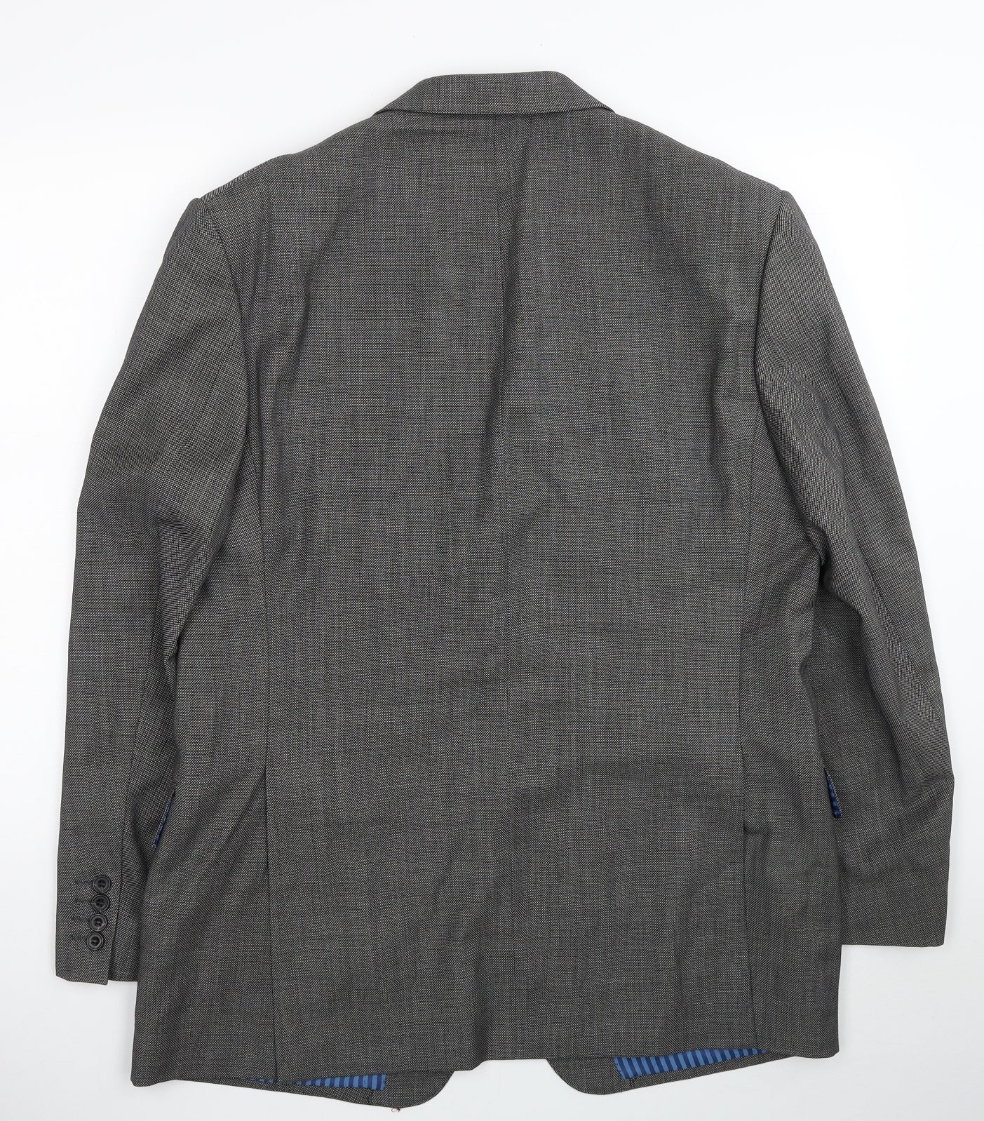 Marks and Spencer Mens Grey Wool Jacket Suit Jacket Size 42 - Shoulder Pads