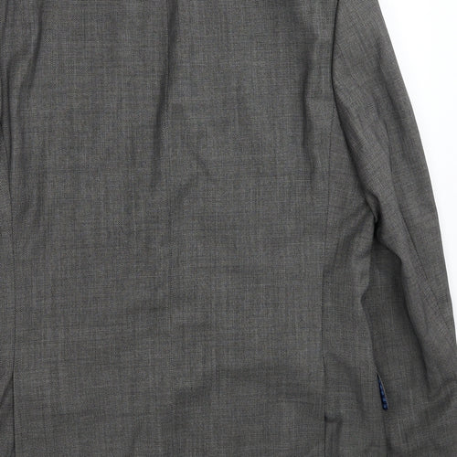 Marks and Spencer Mens Grey Wool Jacket Suit Jacket Size 42 - Shoulder Pads