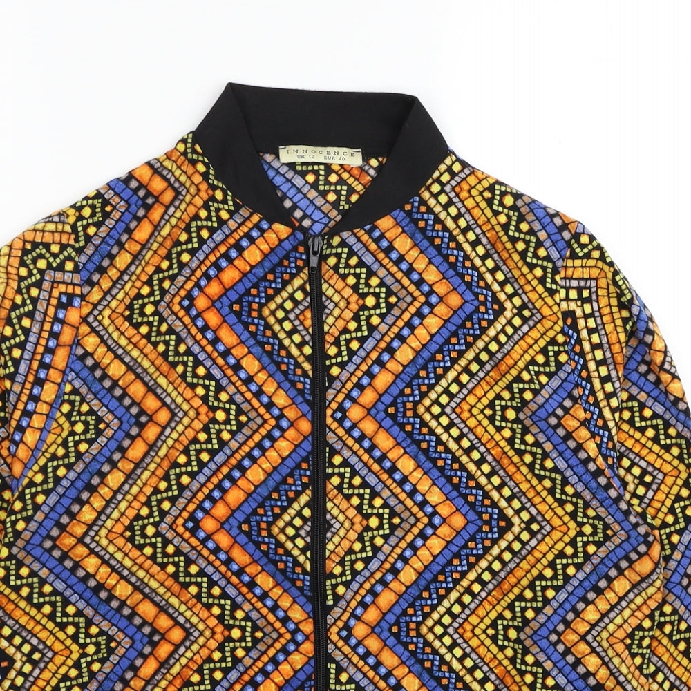 Innocent Womens Multicoloured Geometric Jacket Size 12 Zip