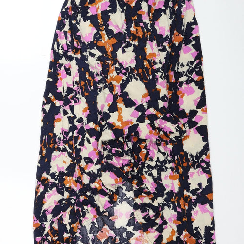 Mini Chica Womens Multicoloured Geometric Rayon Trapeze & Swing Size S Sweetheart Pullover