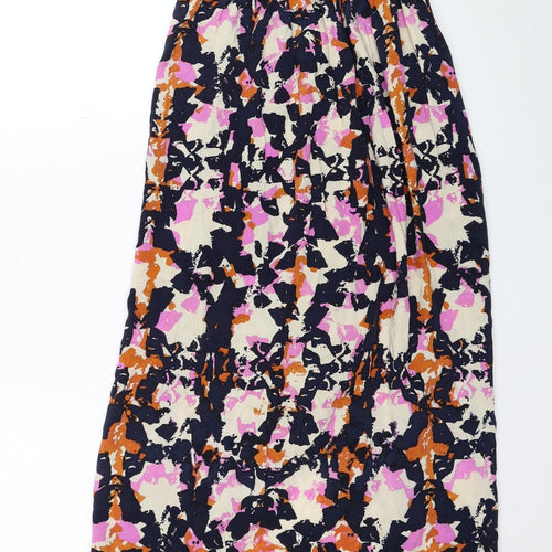 Mini Chica Womens Multicoloured Geometric Rayon Trapeze & Swing Size S Sweetheart Pullover