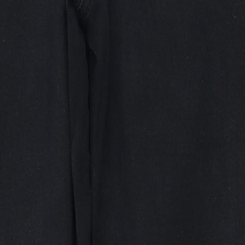 NEXT Womens Black Cotton Skinny Jeans Size 12 L24 in Regular Zip