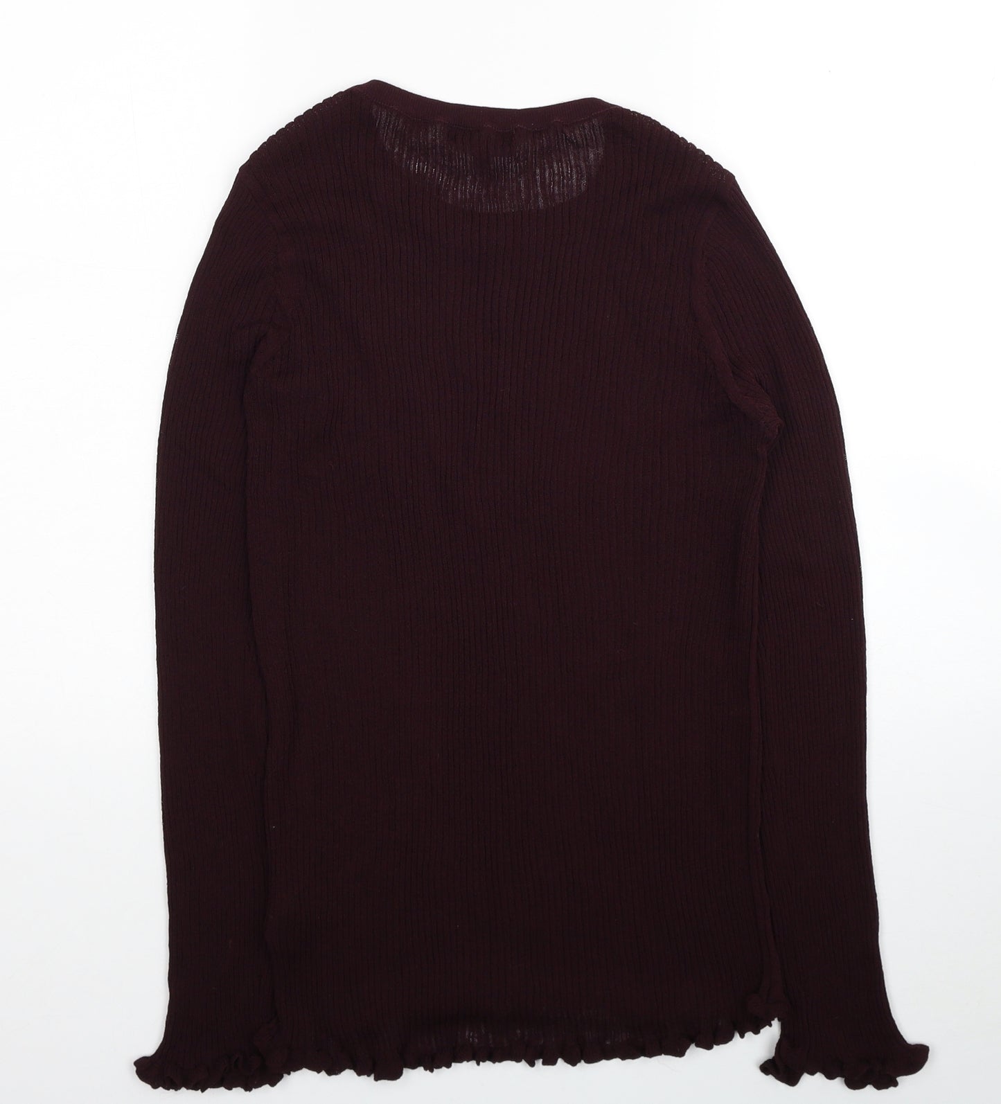 NEXT Womens Red Scoop Neck Acrylic Pullover Jumper Size 18 - Ribbed