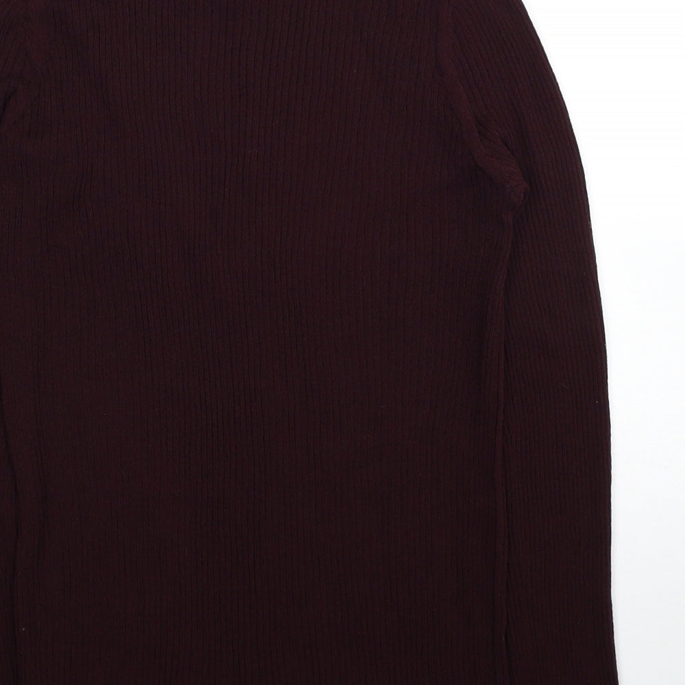 NEXT Womens Red Scoop Neck Acrylic Pullover Jumper Size 18 - Ribbed