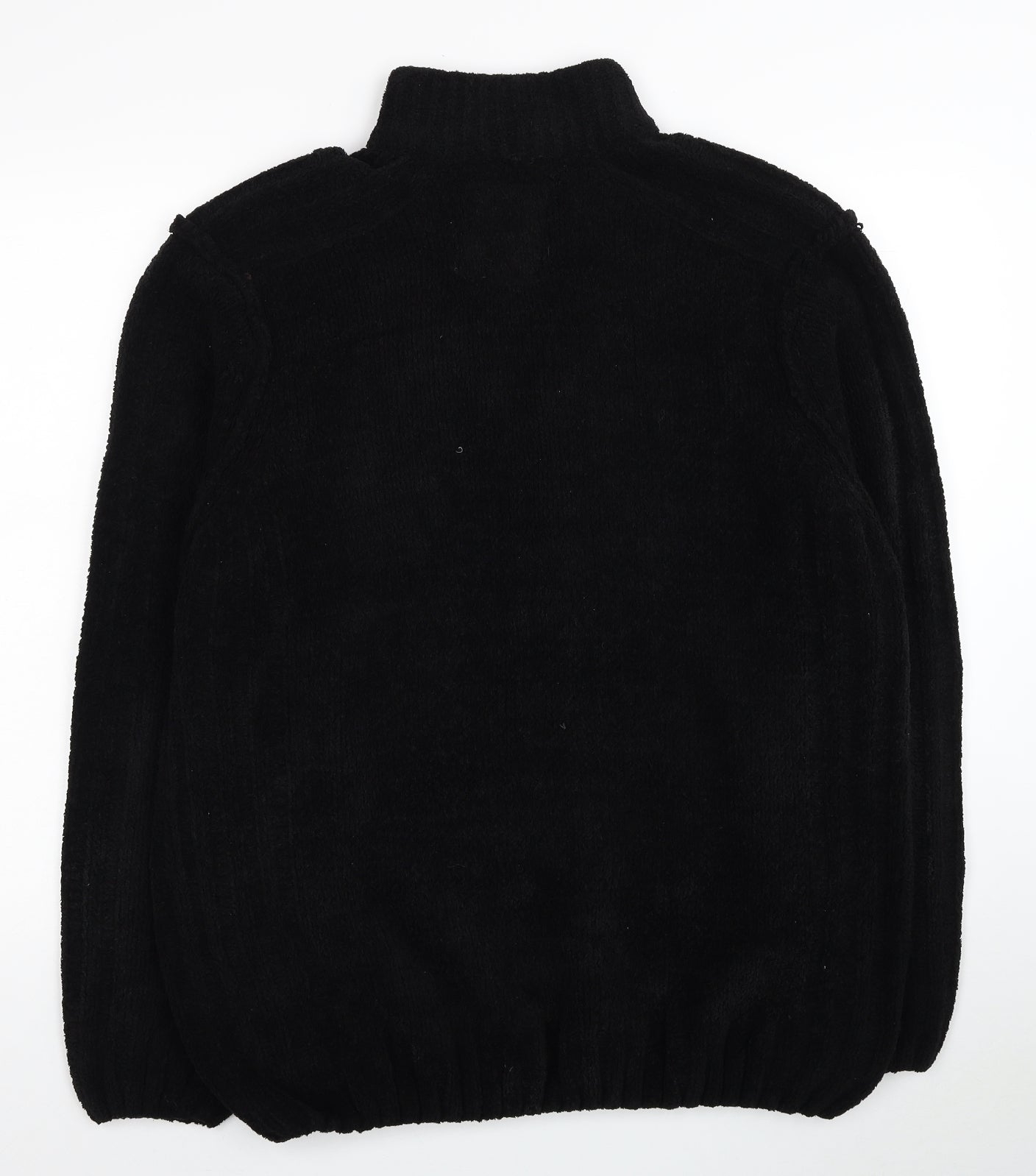 Easy Mens Black Polyester Pullover Sweatshirt Size XL