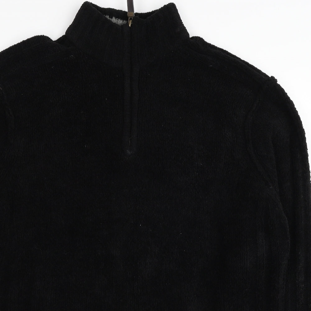Easy Mens Black Polyester Pullover Sweatshirt Size XL